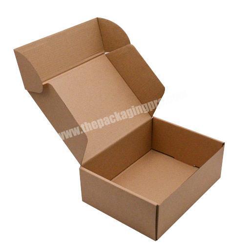 Hot Sale Customized Logo Silk Screen Printing Recycled Kraft Materials Shipping Box Flute Corrugated Paper Mailing Packaging Box