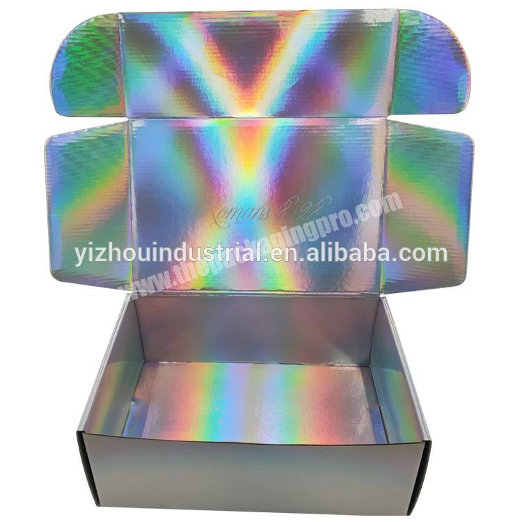 Custom jewelry lipgloss holographic packaging box shipping boxes with logo