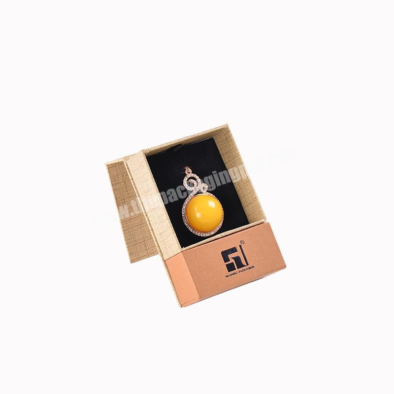 Cardboard paper materials jewellery pendant packaging folding eco friendly jewelry box