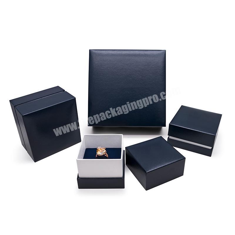 wholesale blue paper luxury set gift cardboard jewelry box