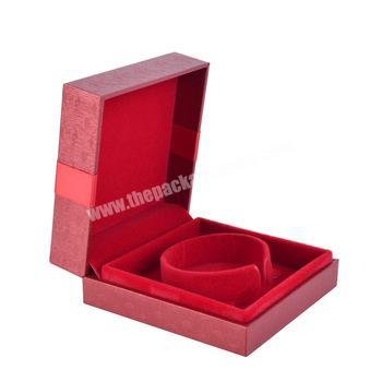 special Handmade two-sided Plastic textured rhinestone Jewelry Box Bangle Box With Unique Design