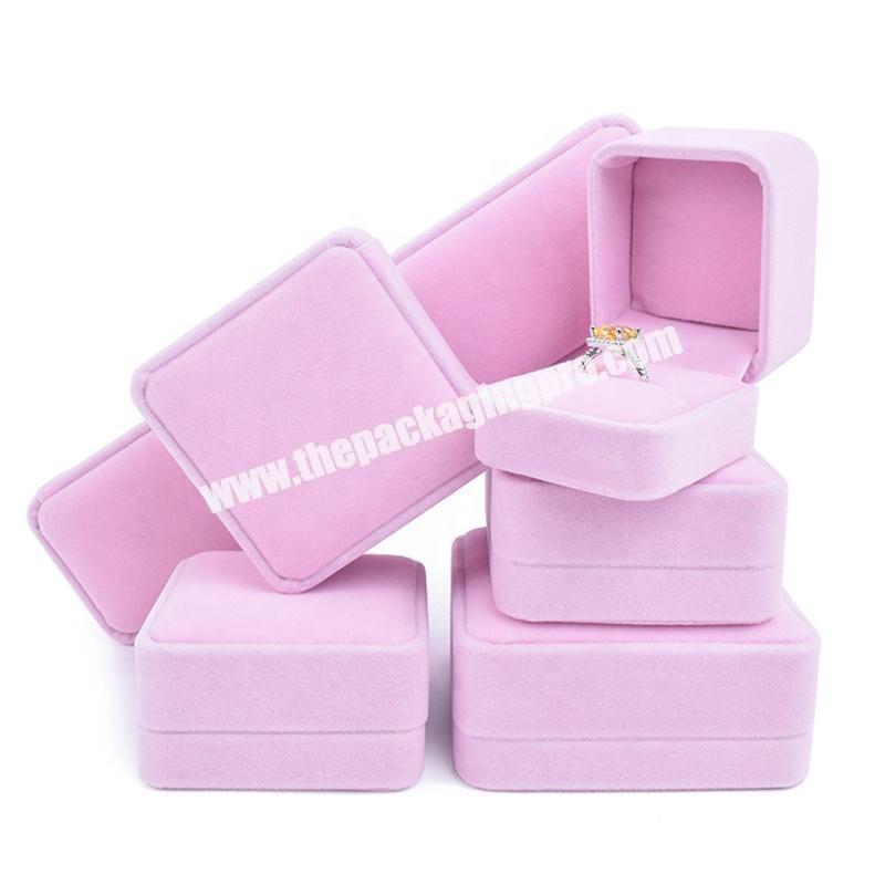 China Manufacturer High Quality Luxury Custom Logo Suede Jewellery Gift Box Packaging