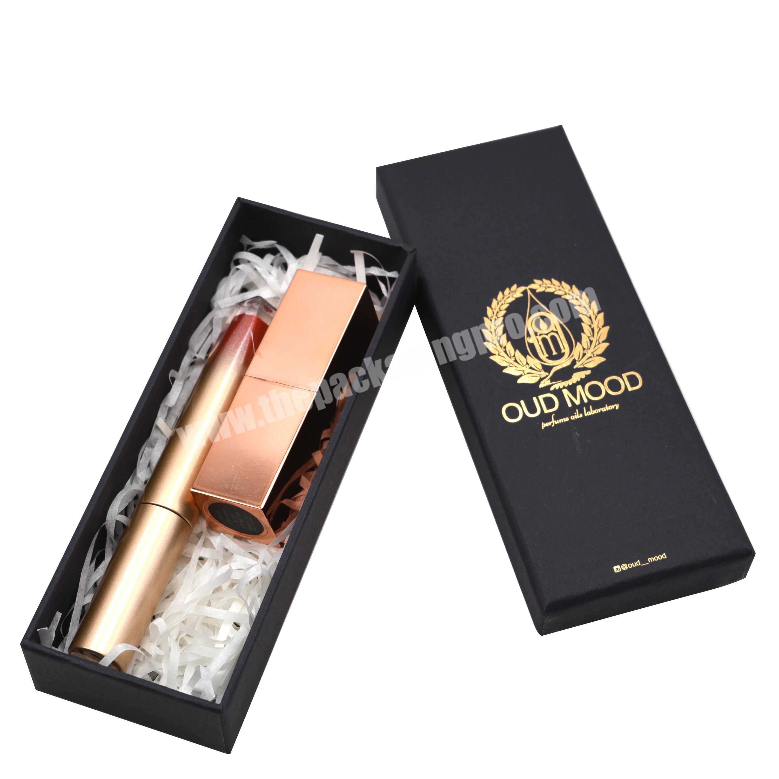 High Quality Luxury Custom Logo Cardboard Small Gift Packaging Rigid Lid And Base Boxes For Lip gloss Lipstick Lip Blam Gift Box