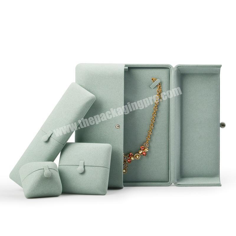 high quality green jewelry box for jewelry ring necklace packaging