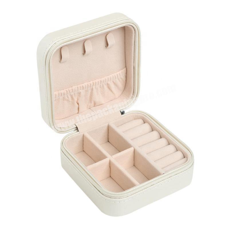 Hot Sale Pu Leather Small Travel Pink Fashion Style Storage Box For Jewelry