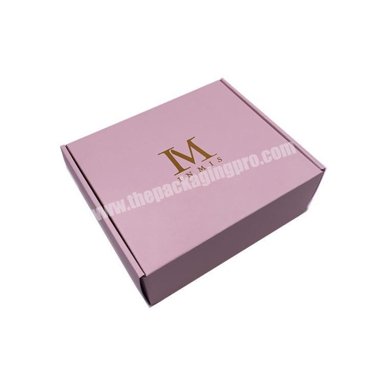 Customized shipping boxes gold foil packaging box for clothes