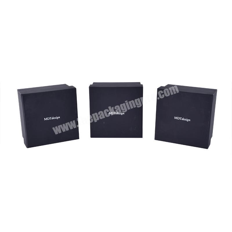 High-end rectangular logo black jewellery packaging private label jewelry boxes