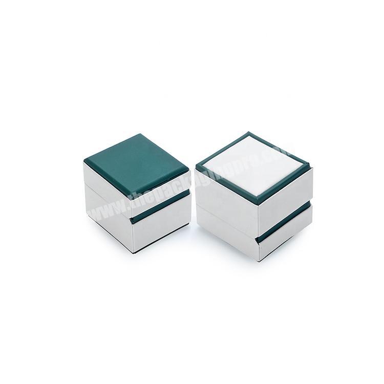 Leather custom printing white customized jewelry packaging box logo and set luxury
