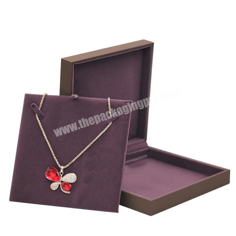 Luxury expensive brown big necklace lac gift jewellery packaging custom logo jewelry box