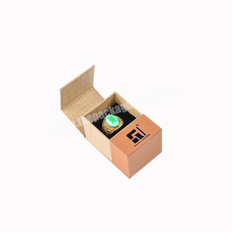 custom logo Luxury Paper multi-color magnet jewelry cardboard ring boxes