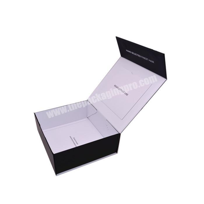 Custom Printing Black Logo Rigid Matt White Clamshell Packaging Cardboard Foldable Magnetic Gift Box For Shoes And Clothes