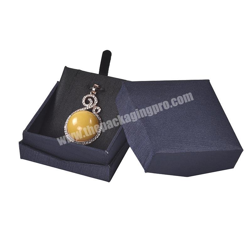 High-end small jewellery gift boxes plastic core blue luxury jewelry packaging