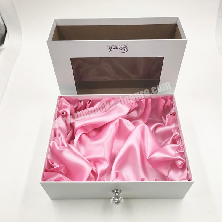 Custom drawer jewelry box packaging gift packaging boxes for human hair wigs jewelry