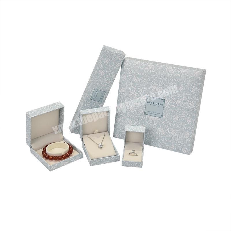Manufacturer elegant custom logo blue jewellery packaging boxes