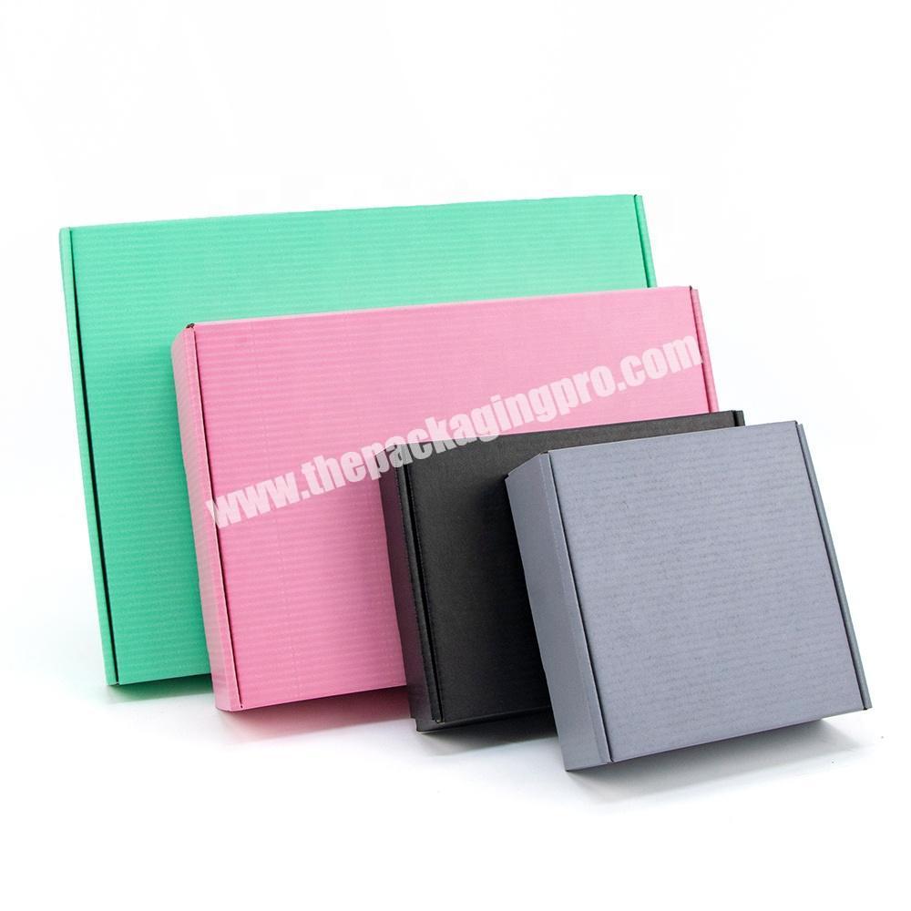 recycled kraft green grey blue pink white black brown folding take out packing box