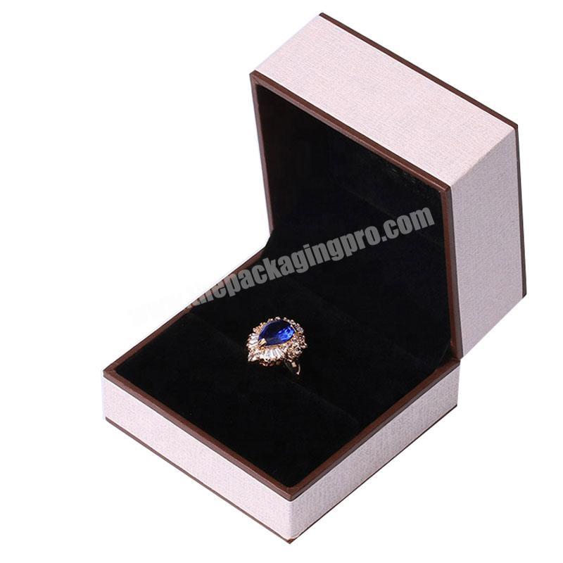 Wholesale High Quality Square Plastic Luxury Custom Ring Jewelry Box
