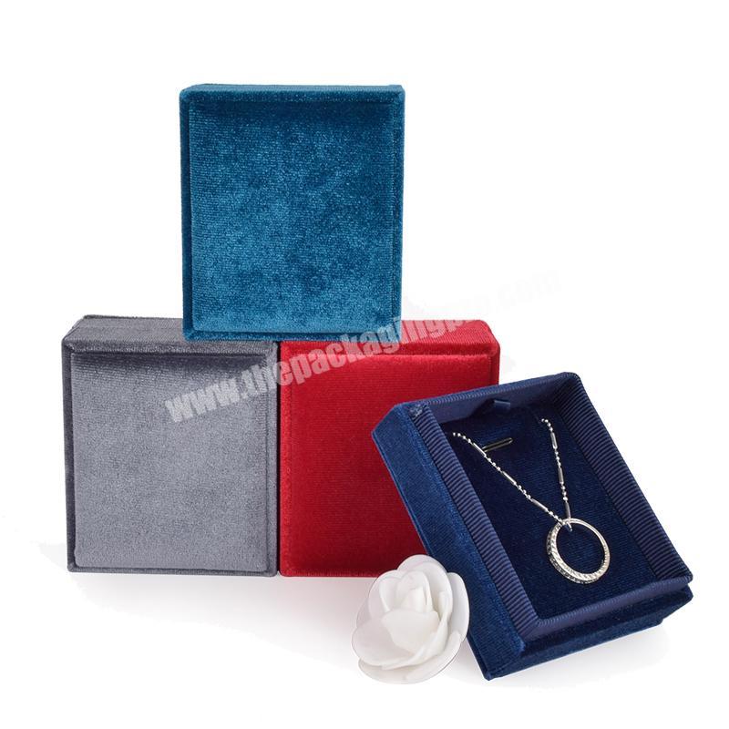 High Grade Elegant Velvet Material Rectangular Jewelry Boxes For Jewelry