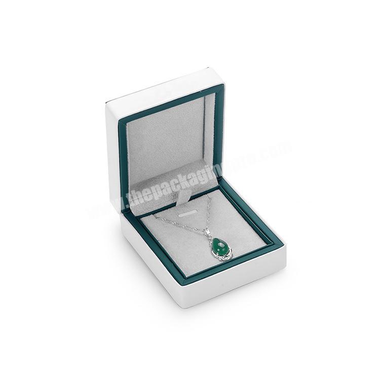 Leather custom printing white customized jewelry packaging box logo and set luxury