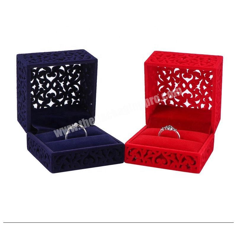 velvet ecommerce wholesale piercing jewellery packaging uk Hot Sales multi color hollow out jewel packing box
