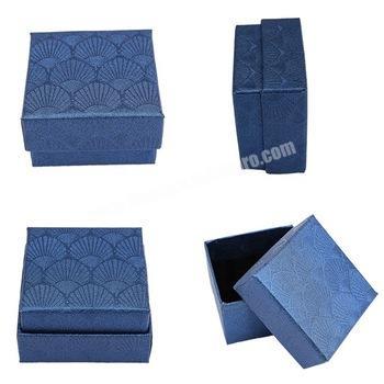 private label small rectangular jewellery box cardboard egagemen Scallop Square Ring Necklace creative jewelry packaging