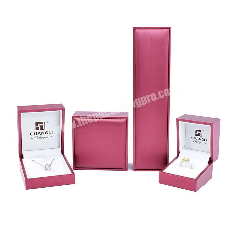 rectangle date red real jewellery storage pu leather boxes set from china