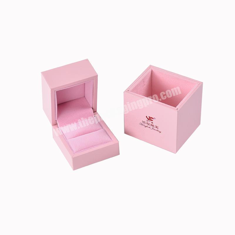 Fancy Pink plastic ring drawer box Jewelry Packing Box