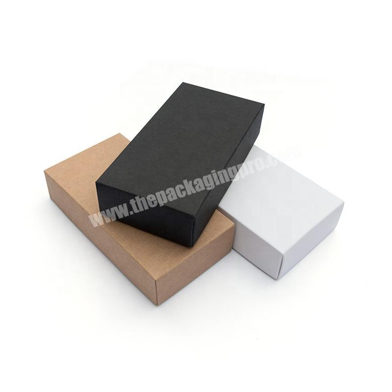 elegant brown black white colourful desgin  kraft paper box gift packaging with cover