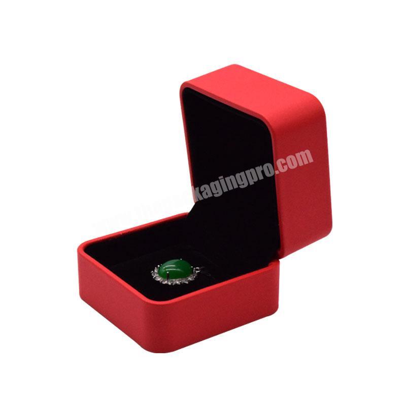 Manufacturers Elegant Fancy Red Leather Custom Luxury Gift Jewelry Boxes