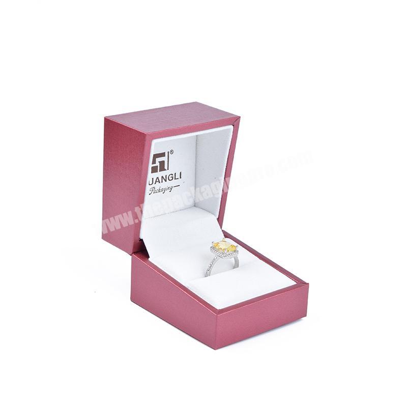 luxury rectangle date red nice jewelry packaging display box with foil hot stamping