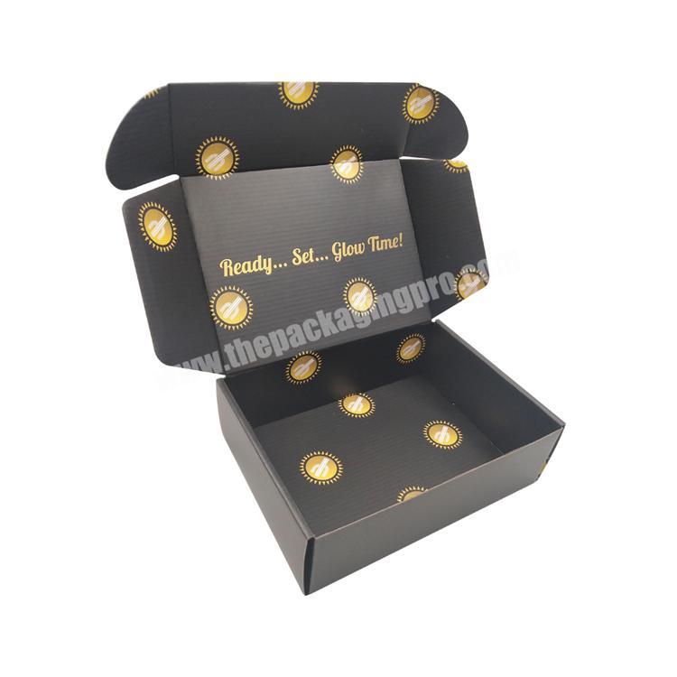 Black luxury custom packaging shipping boxes for packing