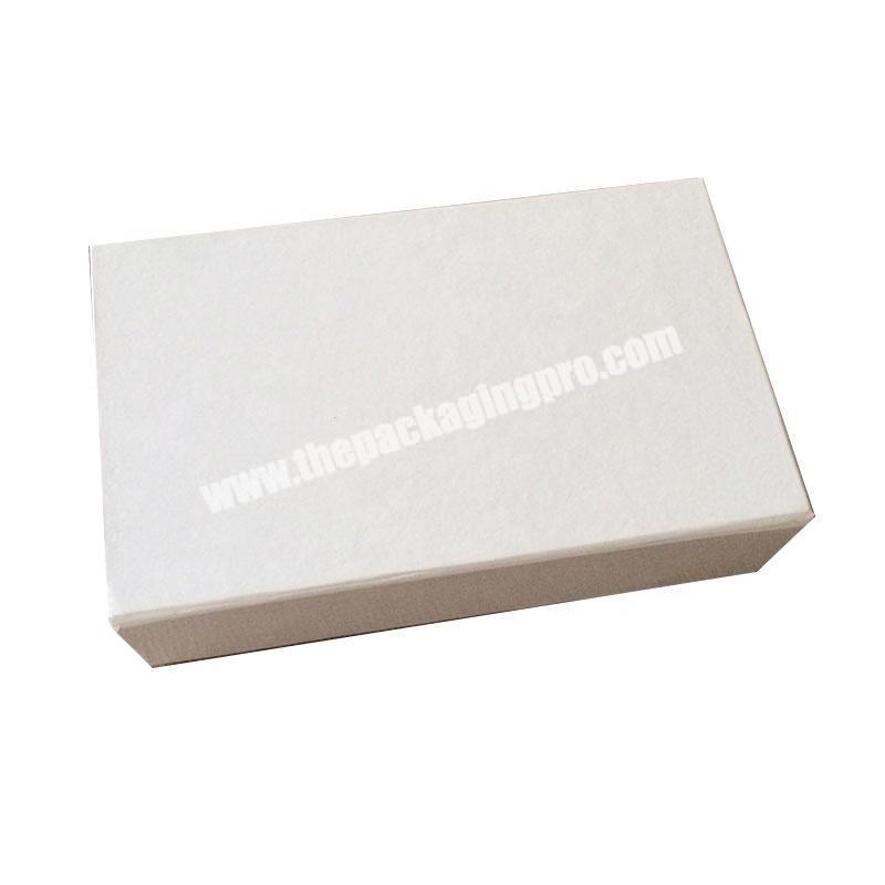 plain white beauty paper gift box custom design with ribbon paper small packaging box
