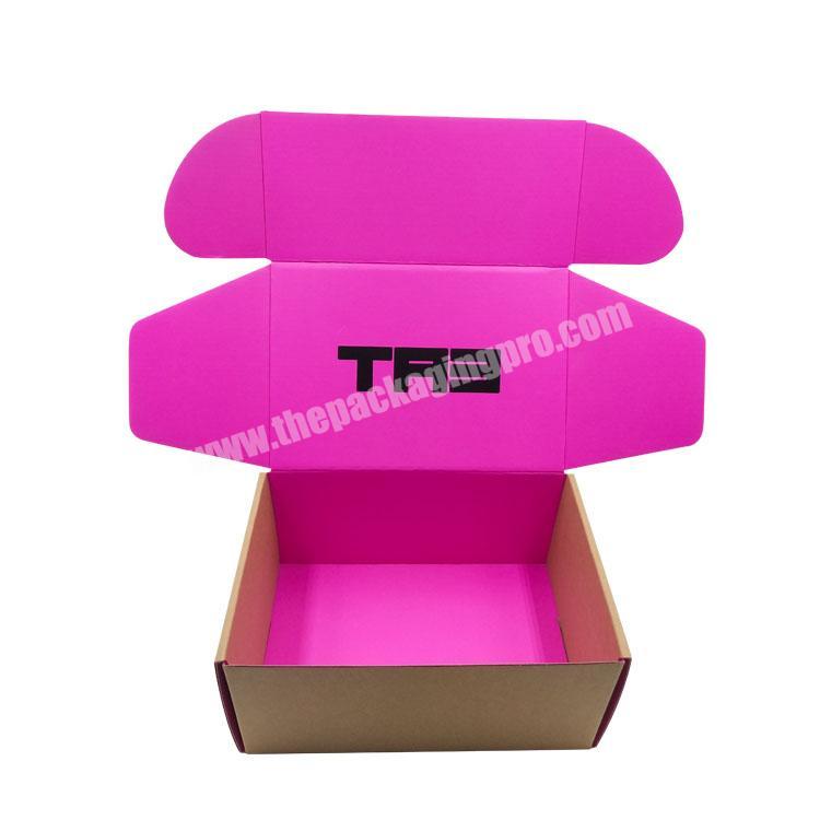 Foldable kraft paper boxes packaging E flute corrugated cardboard box for shoes