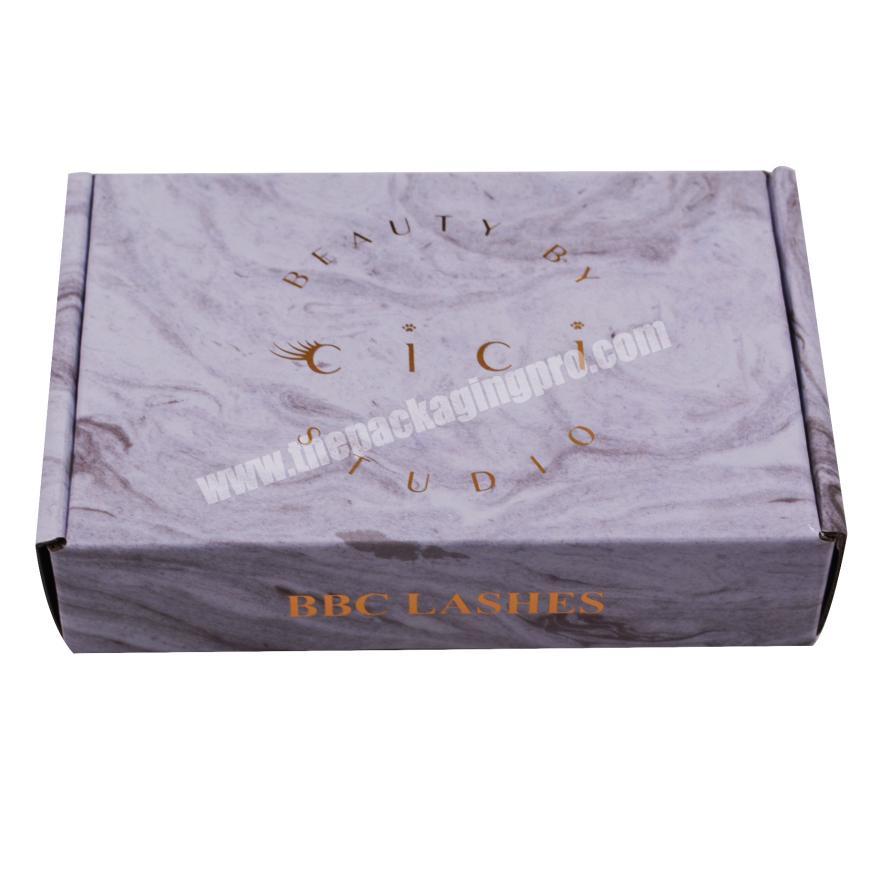 Customized shipping boxes gold foil packaging box for clothes