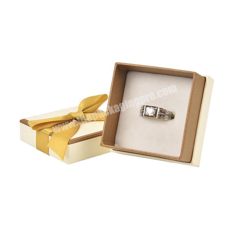 High quality wholesale customize logo luxury jewel packaging set shapes yellow jewelry cardboard gift boxes for sale