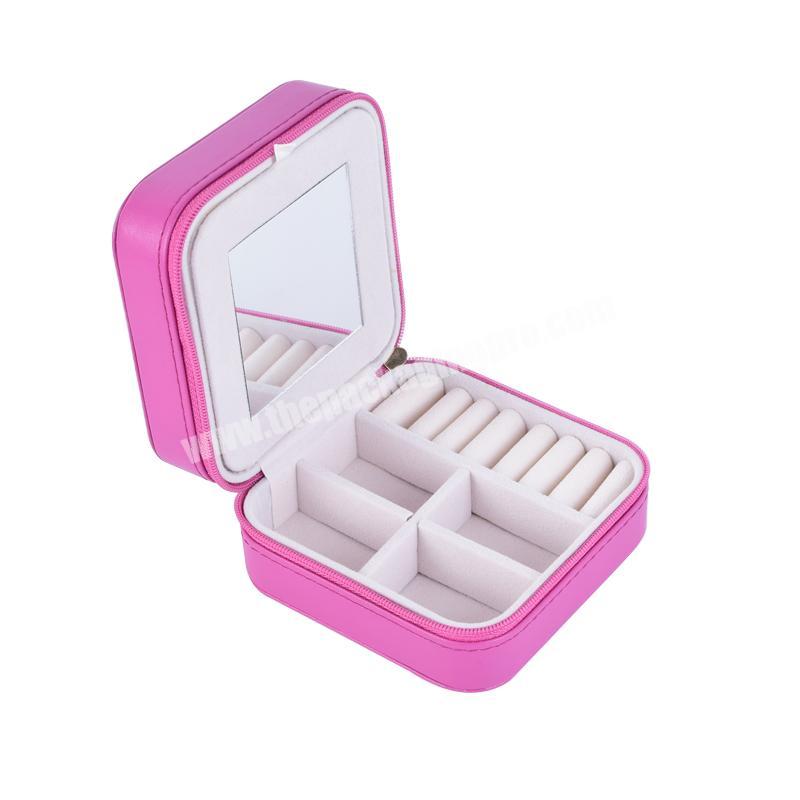 Professional color purple case carrying jewelry set box