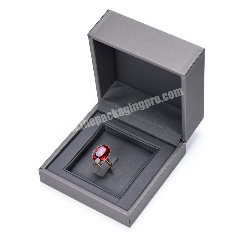 High End Elegant Luxury Packaging Pu Leather Jewelry Custom Ring Boxes