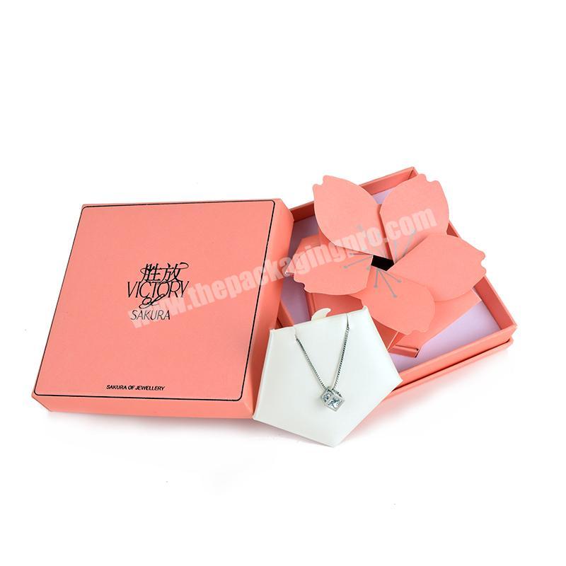 2020 New Customized Popular Luxury Paper Pink Jewellery Packing Gift Box