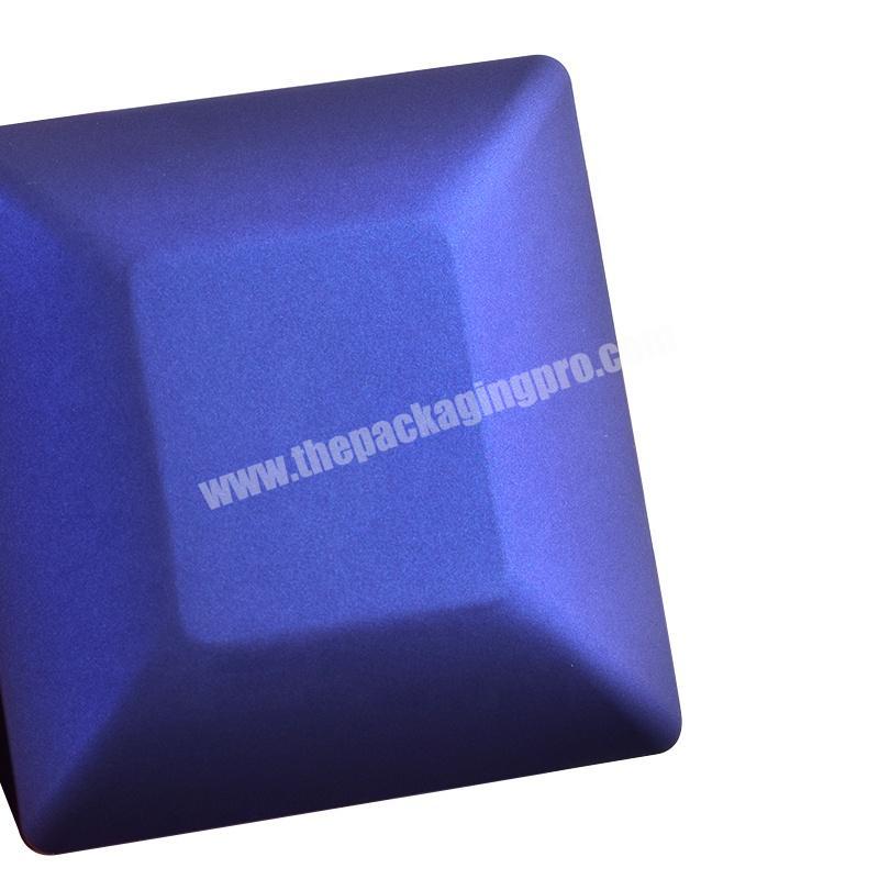 high quality blue rubber paint jewellery packaging boxes with LED light