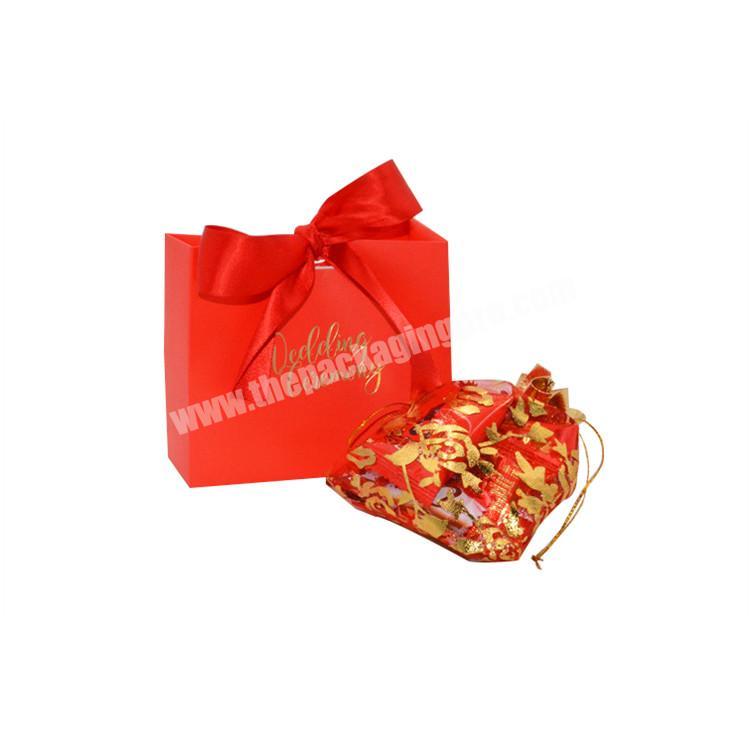 Custom paper wedding souvenir gift bag christmas gift bag with logo print