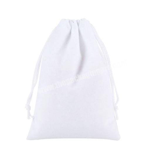 many sizes for choose special High quality small storage and packaging drawstring jewelry gift white velvet pouch bag
