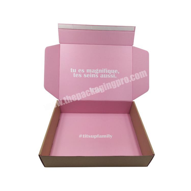 custom pink box packaging shipping box for clothes