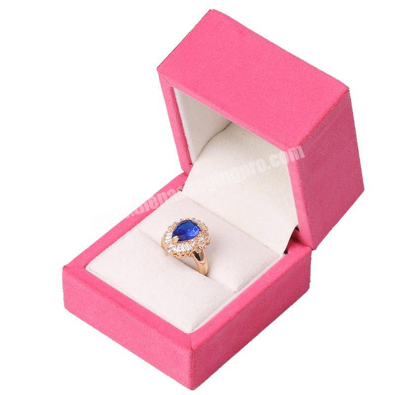 Custom ring box luxury square fashion jewellery packaging with customized logo