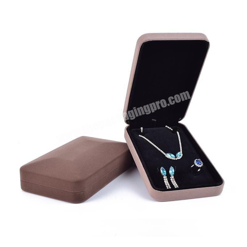 2020 Custom Logo Print Velvet Set Luxury Jewelry Packaging Box