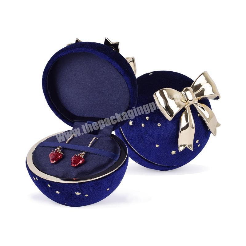 2020 new design Christmas gift box round earring ring jewelry box