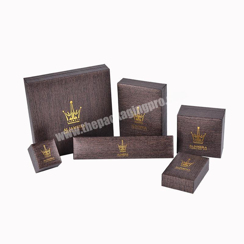 2020 new custom logo grey luxury jewelry set gift packaging box