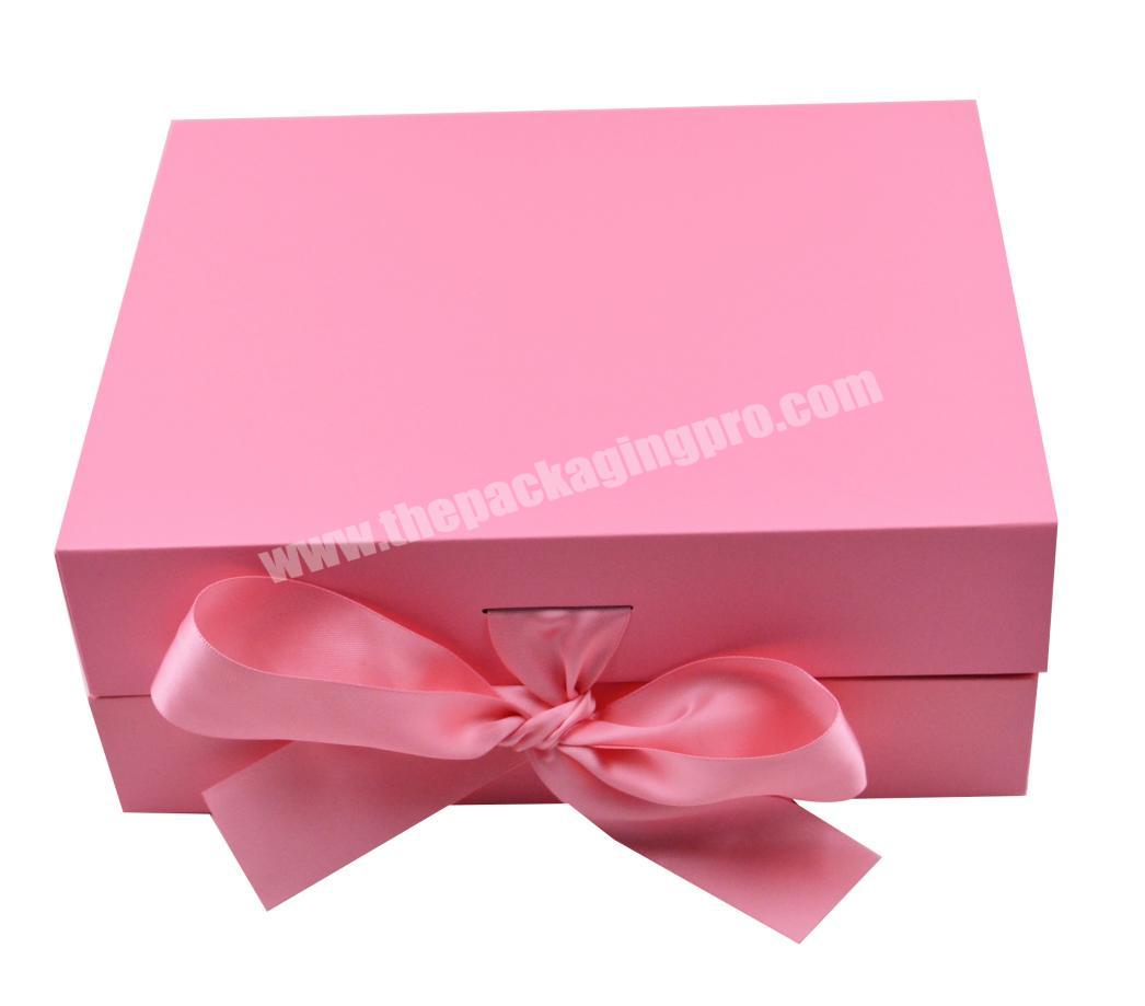 Custom luxury pink cardboard paper shipping box garment clothing gift packaging box