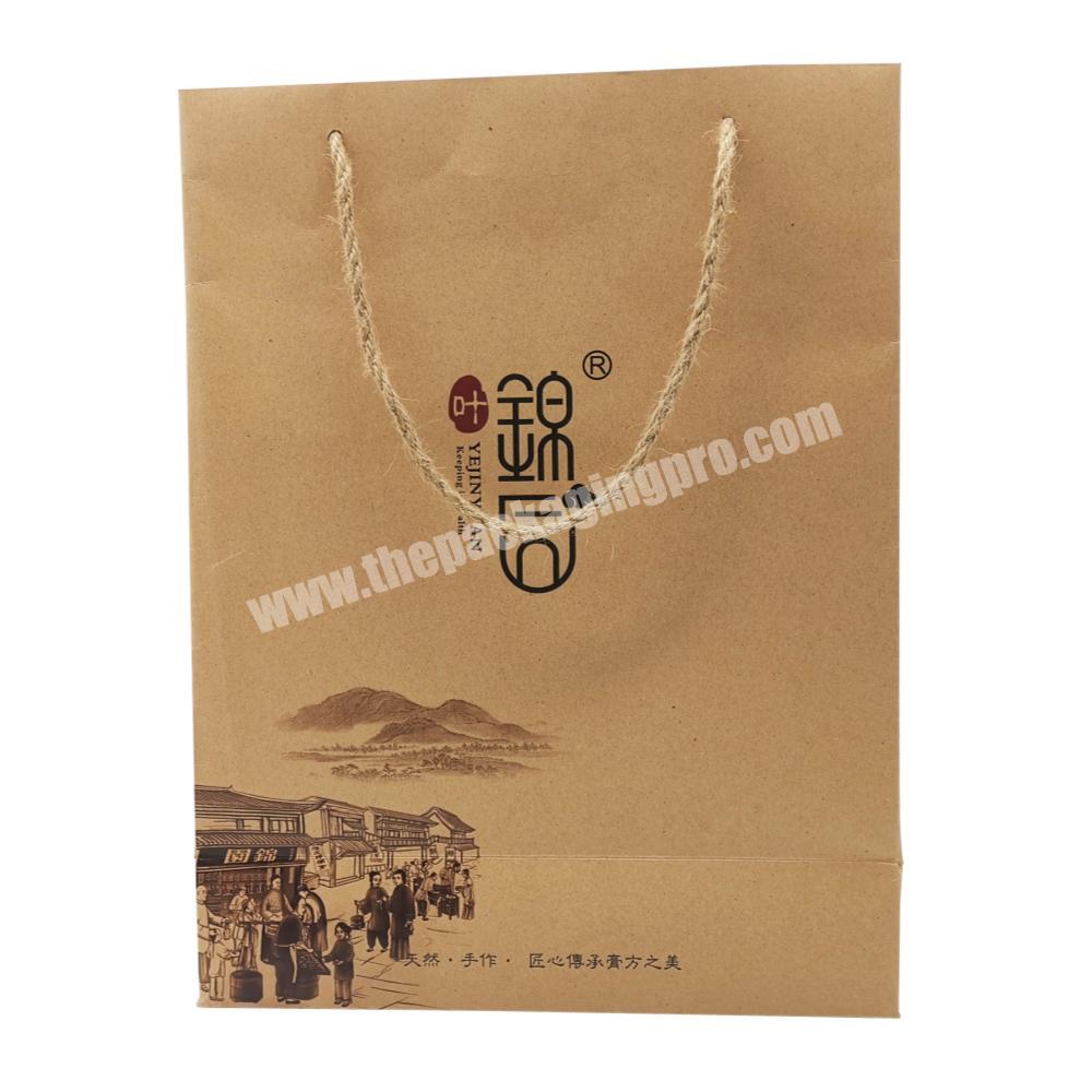 Eco Friendly Kraft Paper Shopping Carry Bag With Strings