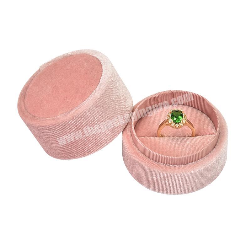 Hot sale Custom  Rounded Jewelry Boxes Wedding Ring round jewelry box