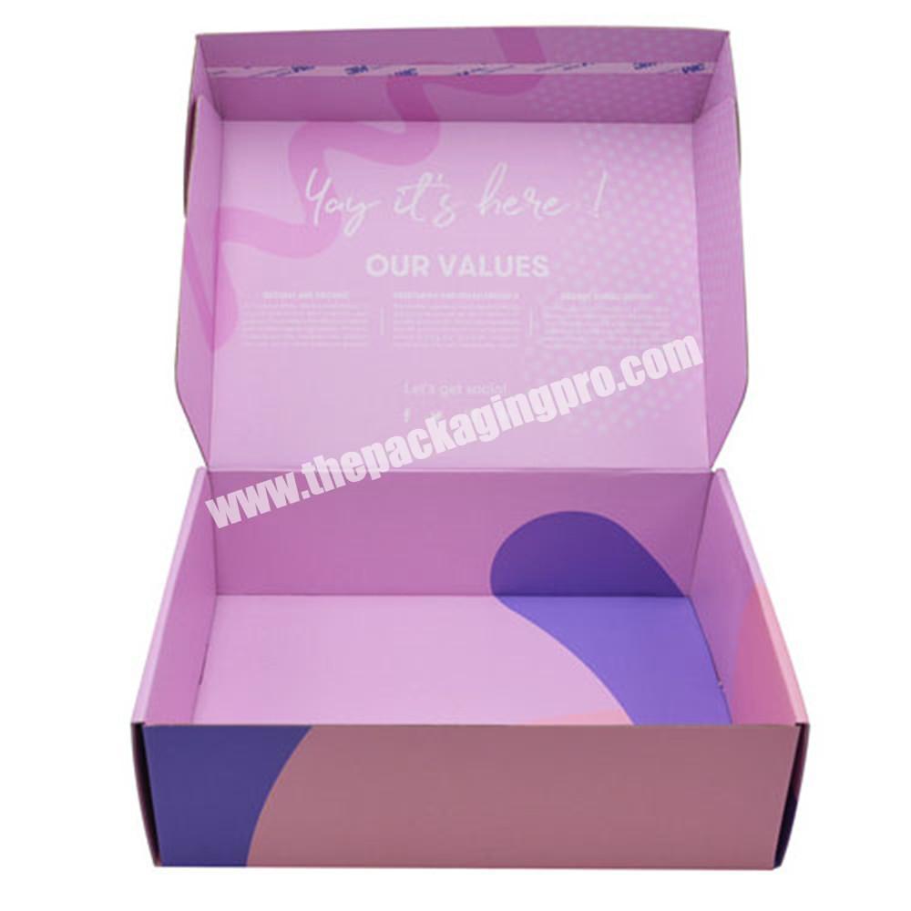 Custom Logo Foldable Apparel Garment Packaging Boxes Hair Extension Packaging Mailer Box for Clothing Makeup Cosmetic Garments