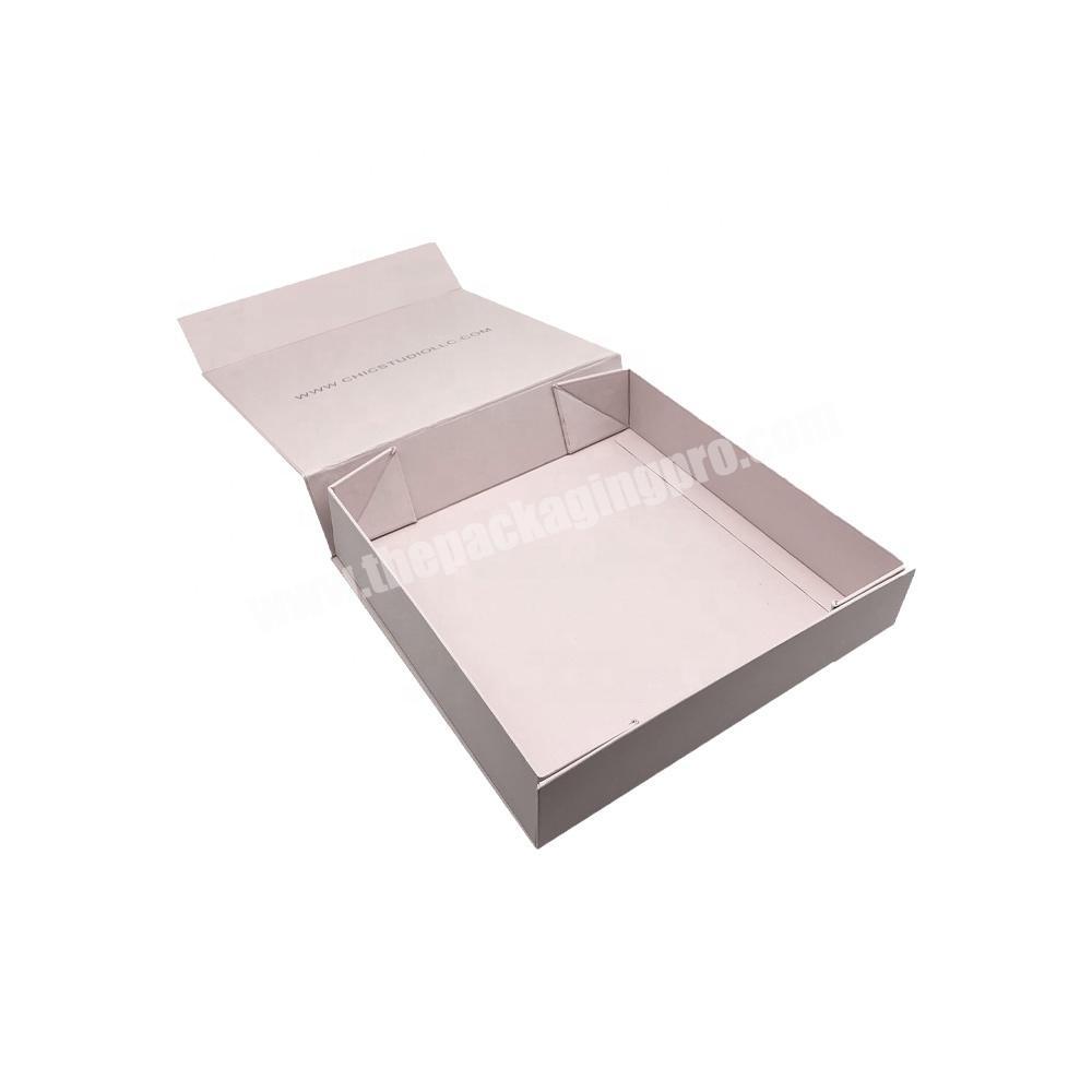 Custom Fold Flat Pink Magnetic Folding Paper Packaging Birthday Gift Box Foldable